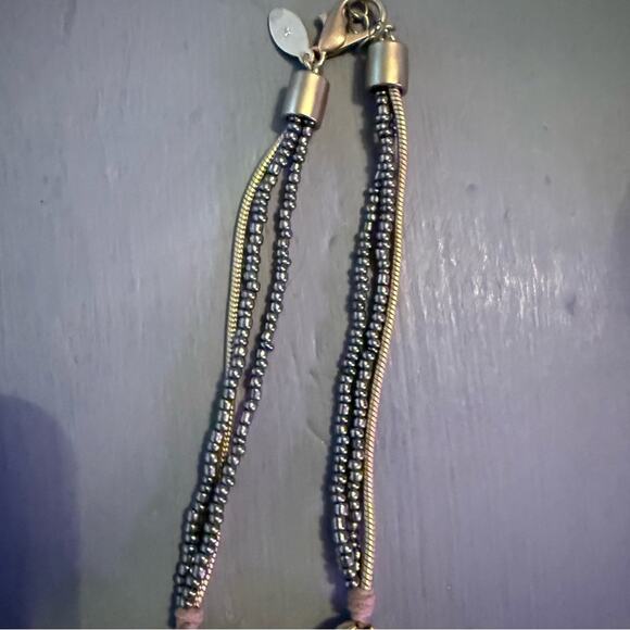 Chico’s Large Beaded Pendant Statement Necklace - Picture 7 of 8